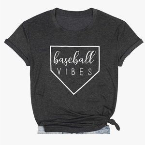 Women’s Grey Baseball Vibes Size Small new